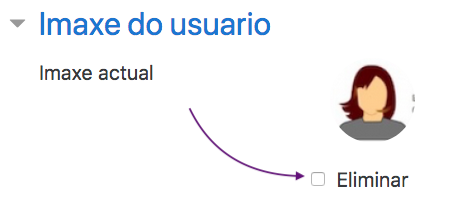 Eliminar foto de perfil