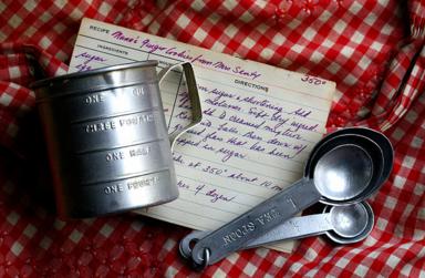 Imagen con utensilios y receta de EEUU. Imagen con utensilios y receta de EEUU.