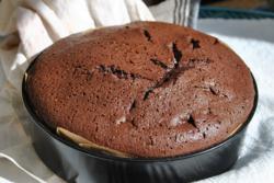 Imagen de un bizcocho de chocolate Imagen de un bizcocho de chocolate
