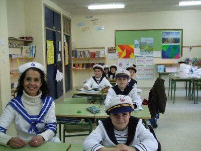 Mariñeiros e mariñeiras de Abelendo.
Escola de "guardamarinas".
