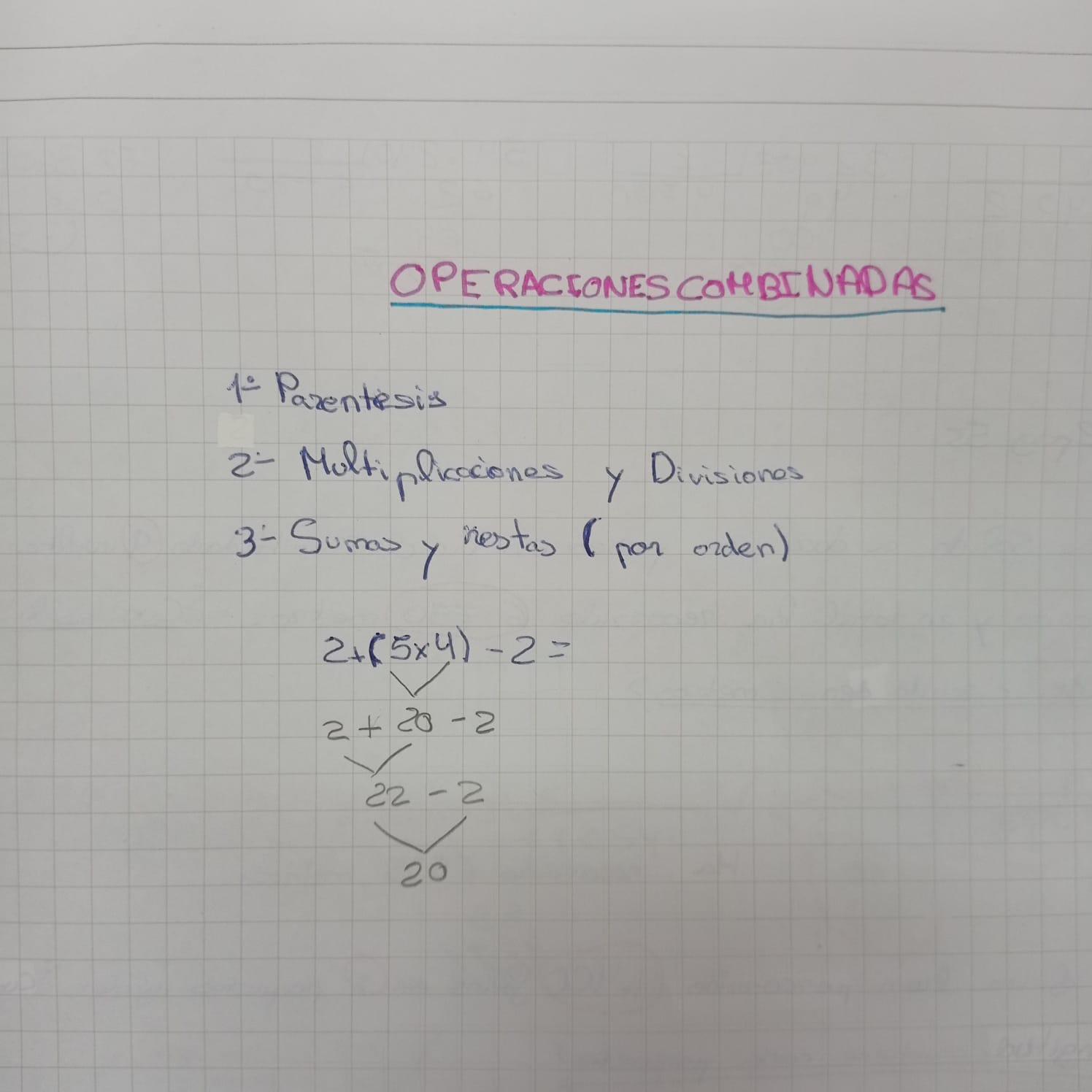 COPIAR EN LA LIBRETA DE MATE