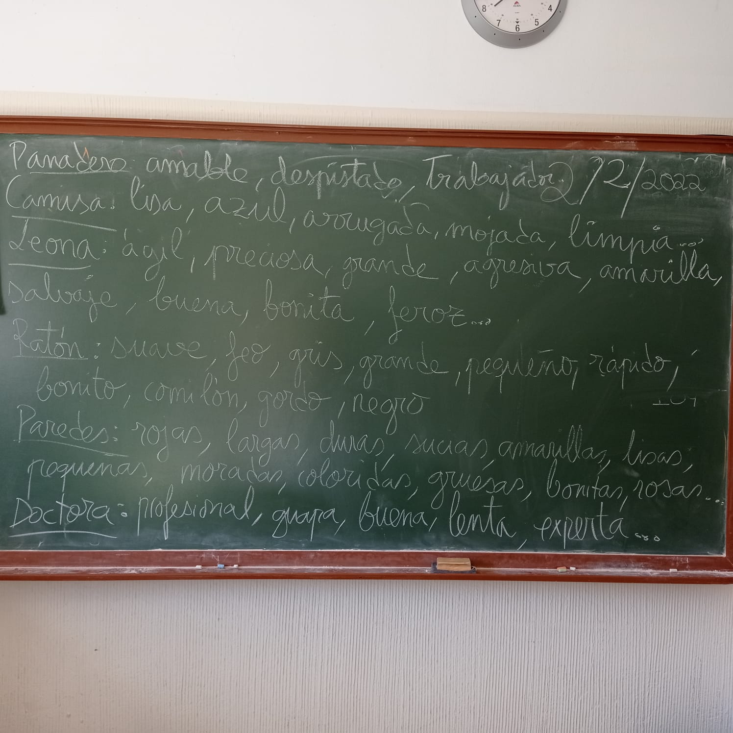 Adxectivos de Lingua Castelá.