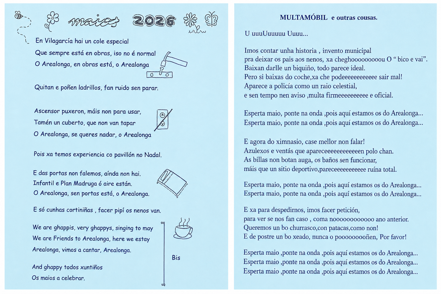 Letra cancións maios