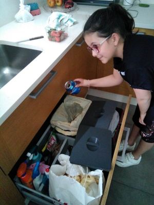 Reciclaxe con Inés.
