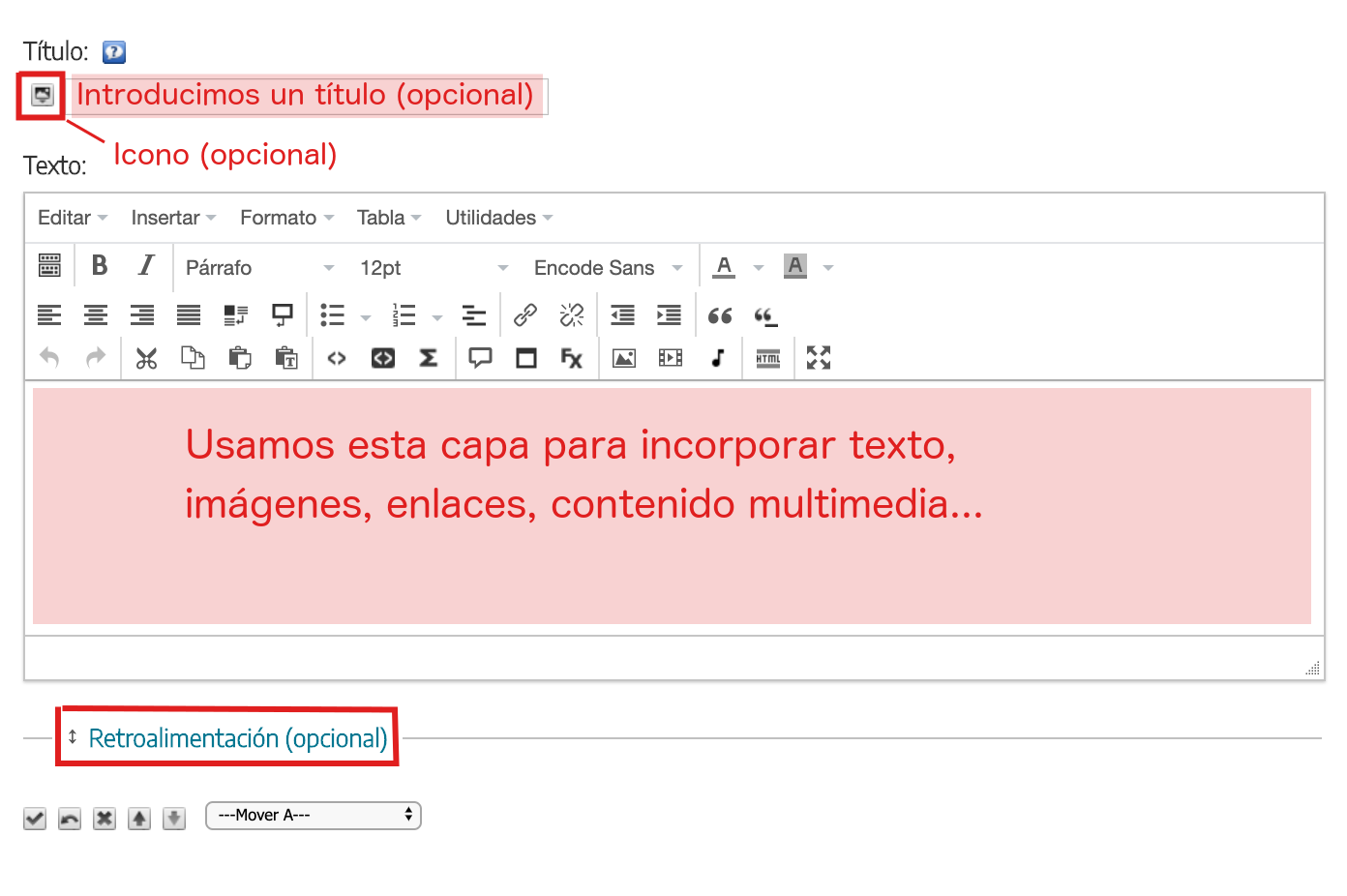 iDevice Texto en edición iDevice Texto en edición