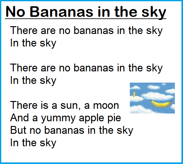 No bananas