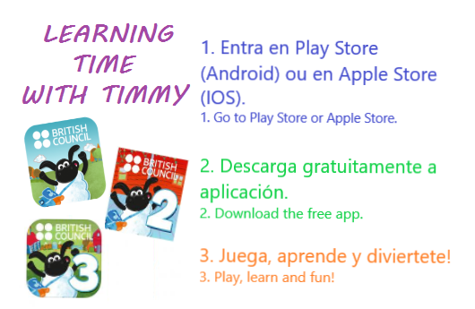 Aplicacións práctica vocabulario para infantil- INSTRUCIÓNS DESCARGA