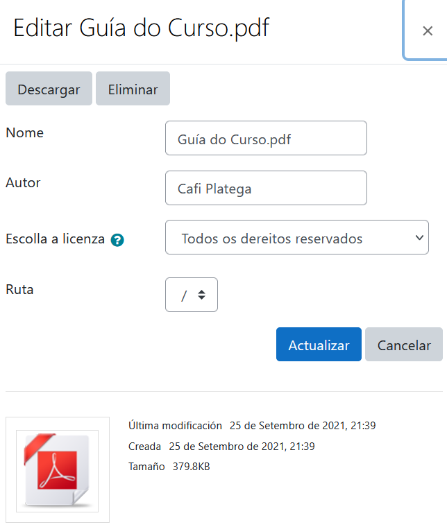 Propiedades do ficheiro