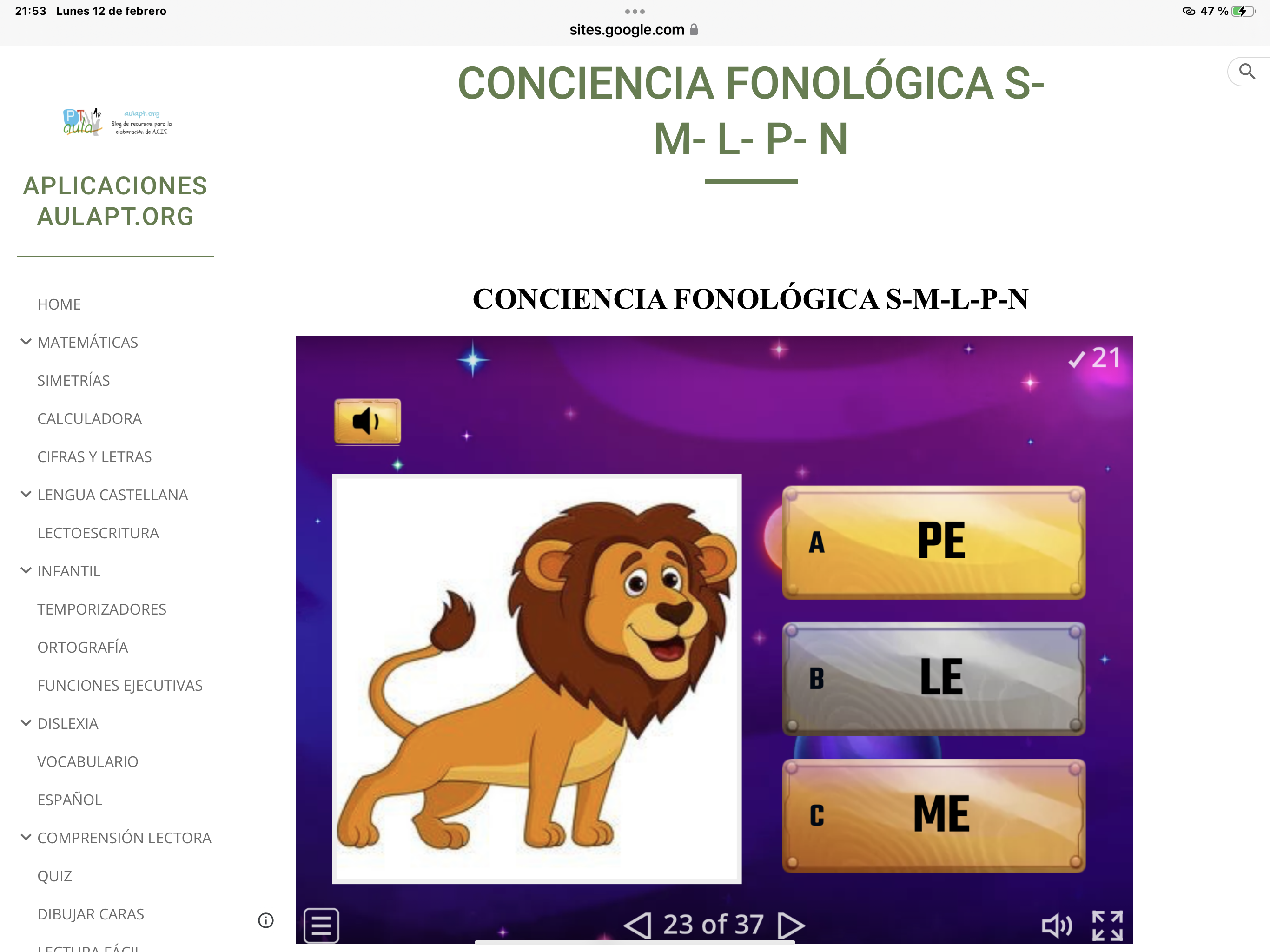 Conciencia fonólógica