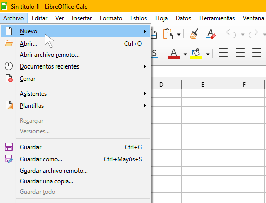 Create a spreadsheet window