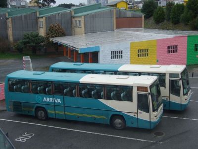 Saída dos autobuses
