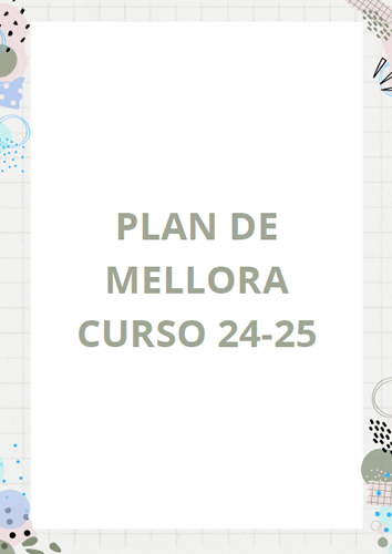 Portada Plan de mellora