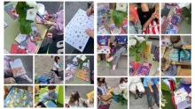 Outra das propostas que fixo das celebracións do Día do Libro unha experiencia inesquecible foi a creación de distintos recunchos de lectura distribuídos ao longo do patio de recreo.