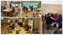 O alumnado de 5º e 6º de Educación Primaria participou na Xornada Radiovisual de Ponte nas Ondas, celebrada na Facultade de Ciencias da Comunicación da USC.