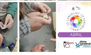 O pasado venres, un grupo de integrantes do voluntariado da biblioteca desprazámonos ata a coñecida libraría Couceiro para participar na campaña “Doce comercios, doce sensibilidades”