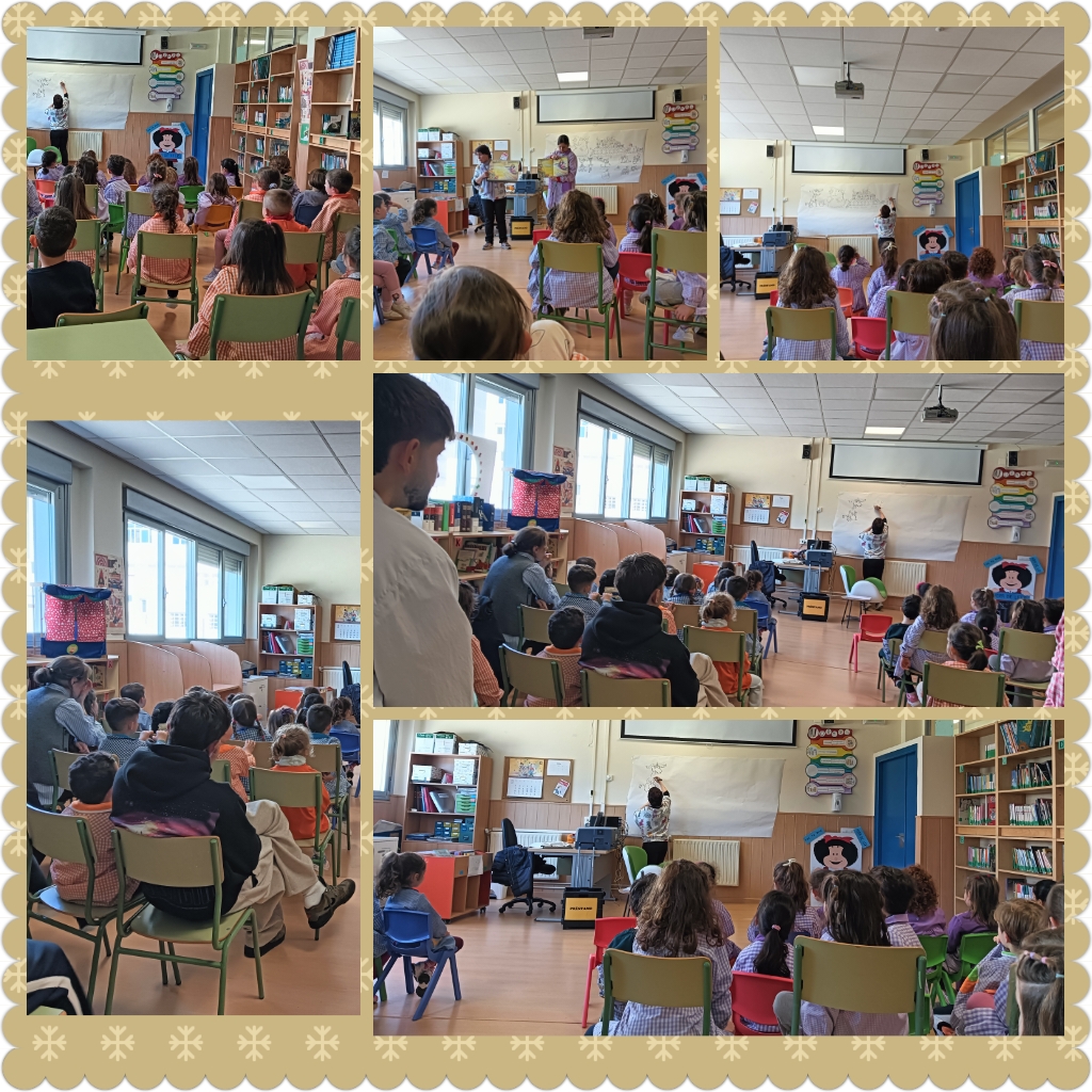 Durante a visita de Estefania.