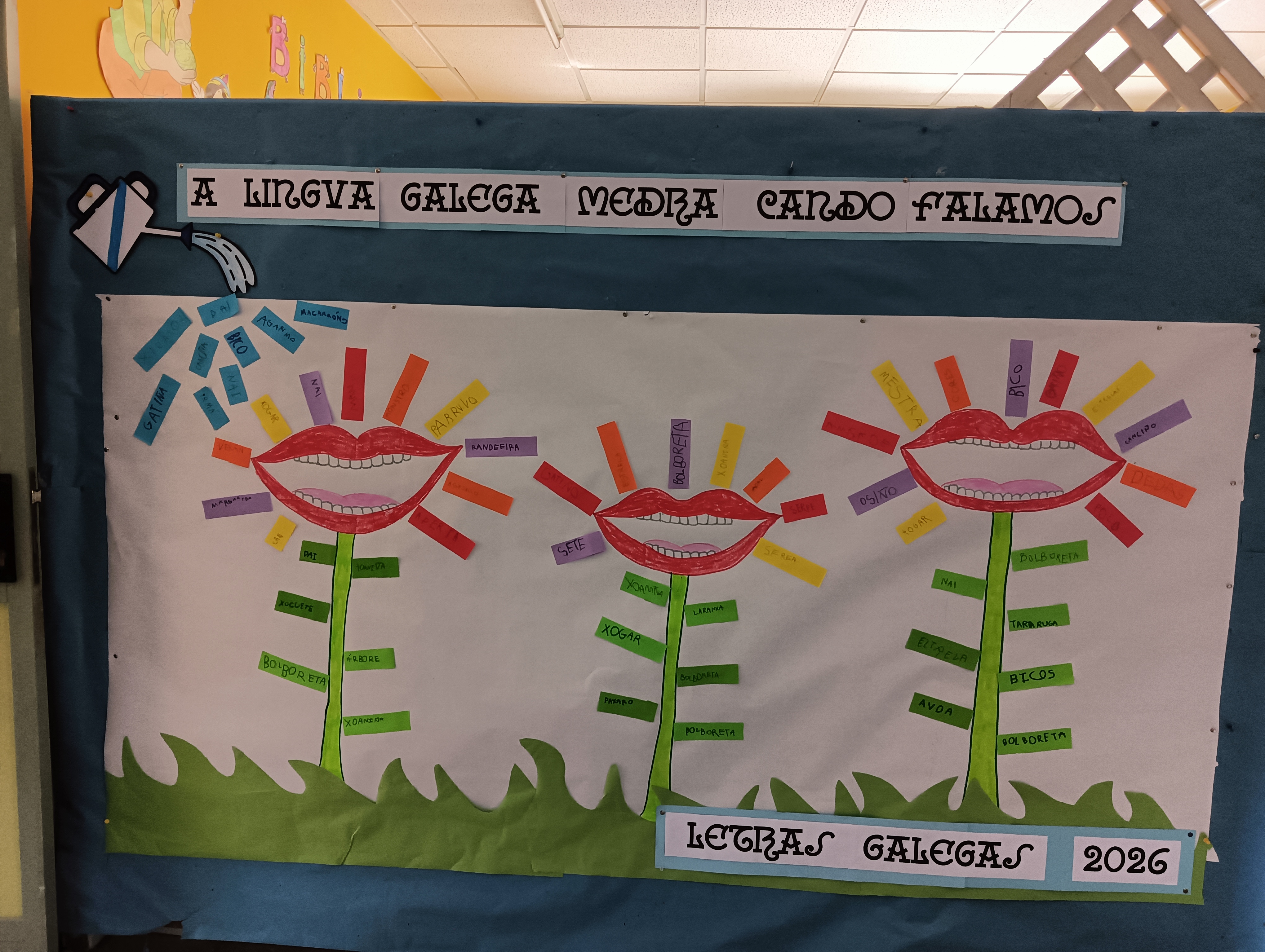 FLORES CON PALABRAS EN GALEGO