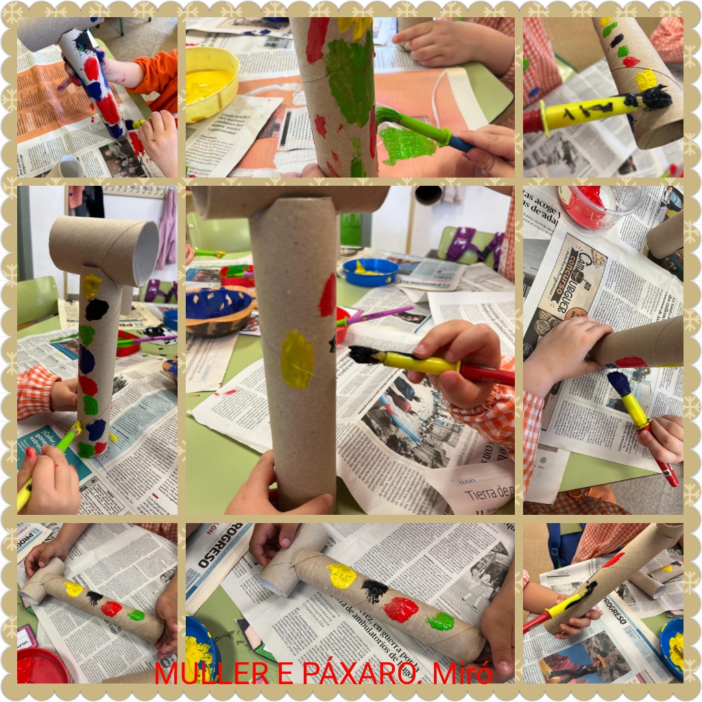 Alumnado realizando escultura 