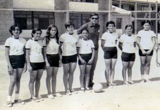 fotograf&iacute;a antiga dun equipo de voleibol femenino