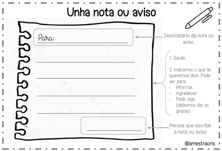 Nota ou aviso para un compi