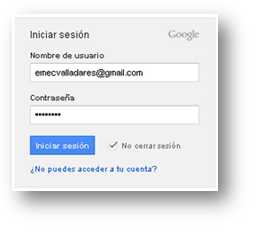 inicio sesión gmail