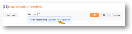 Botón empezar a publicar