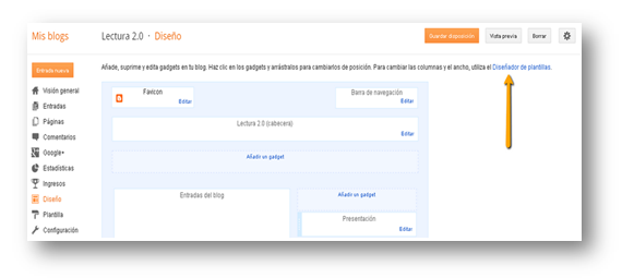 diseñador de plantillas