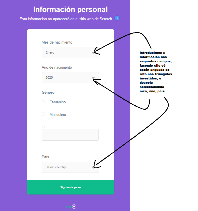 Cuarto paso para entrar en