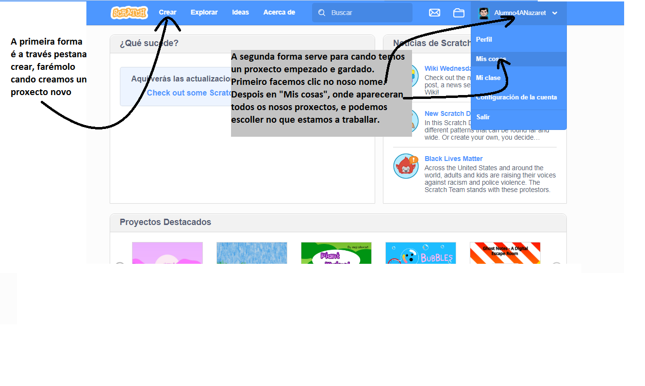 Empezar a crear en Scratch