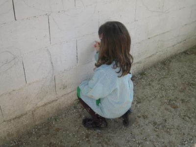 Arte no muro.
