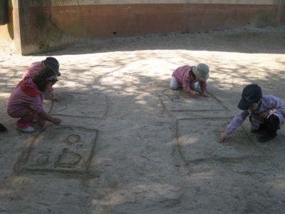 Arte efímera na area
