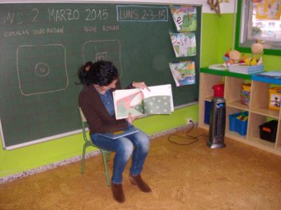 Marzo, aula de 3-4 anos B.
