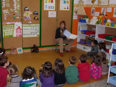 A profe Cristina en 3A
