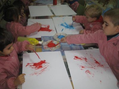 Pintando con plumas
