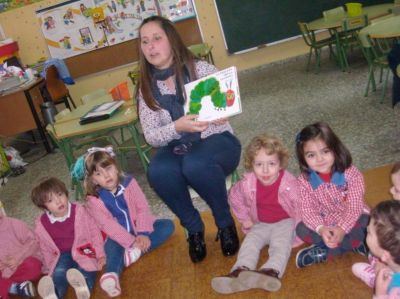 Sesión de marzo na aula de 3 anos.
