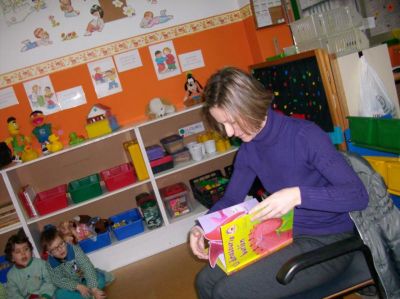 Sesión de abril na aula de 4 anos A.
