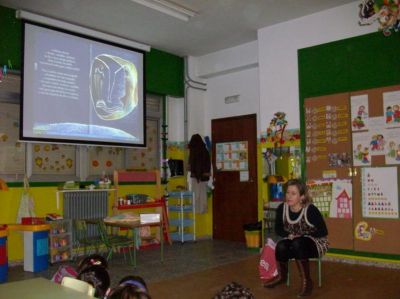 Sesión de abril na aula de 5 anos A.
