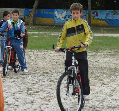 Que seguridade manexando a bici a mínima veocidade
