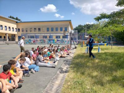 Demostración de Agility cós adiestradores caninos de DivertiCans
Os adiestradores caninos do centro deportivo canino DivertiCans viñeron ao cole a facer unha demostración de agility, foi espectacular!

Palabras chave: agility DivertiCans