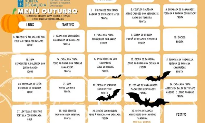 Menú Outubro 2025