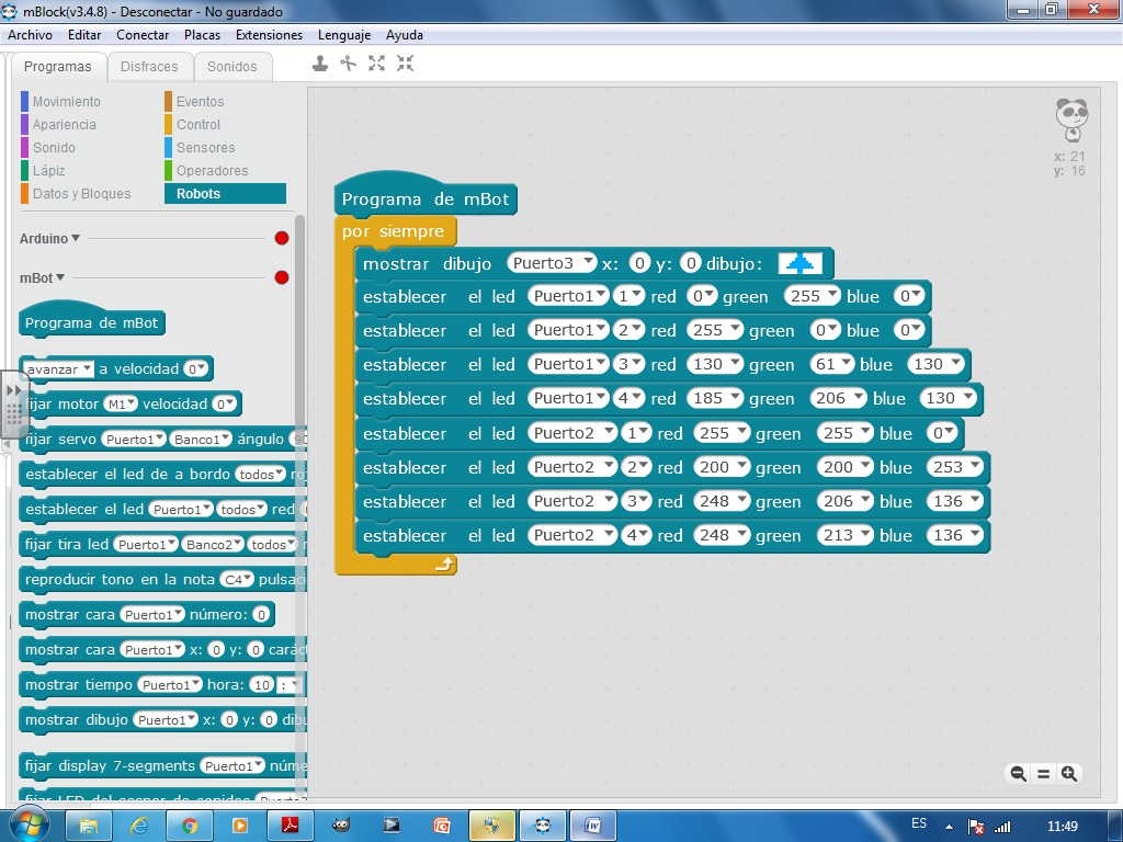 Programación en formato jpg