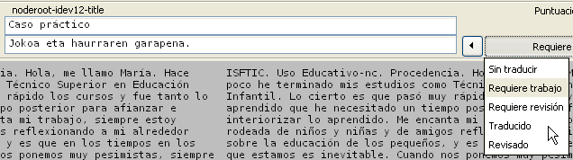 Traducir cadena sencilla