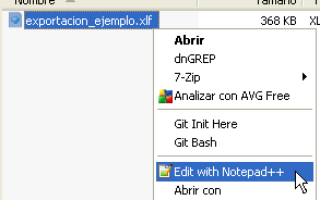 Abrir mediante Notepad++