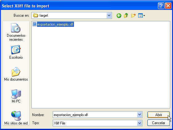 Importar desde origen