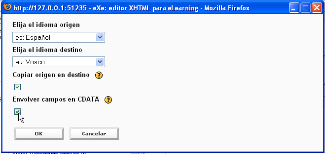 Exportar con CDATA