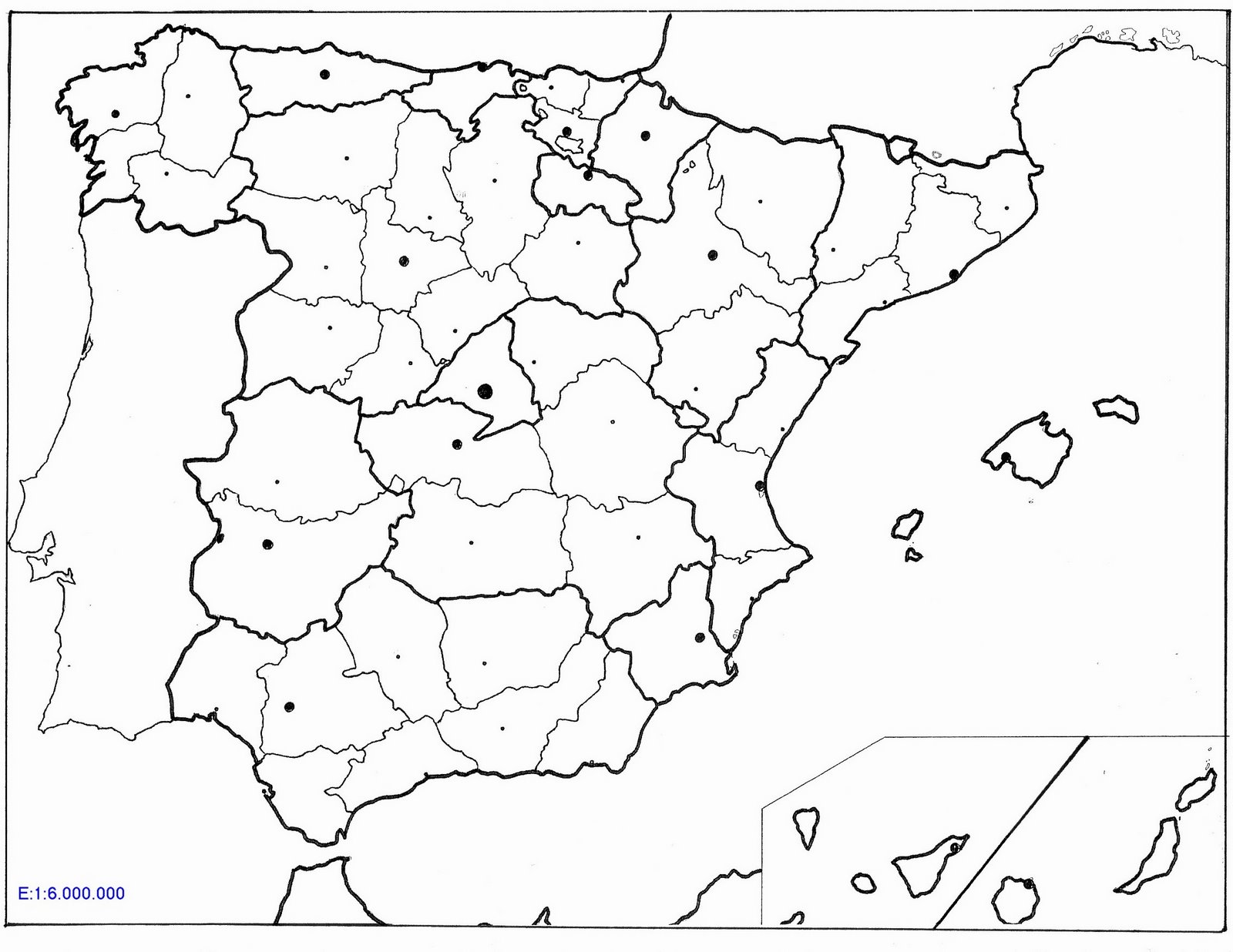 Mapa mudo de España