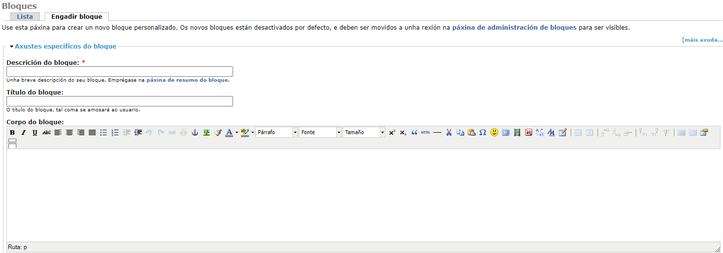 creación bloques personalizados