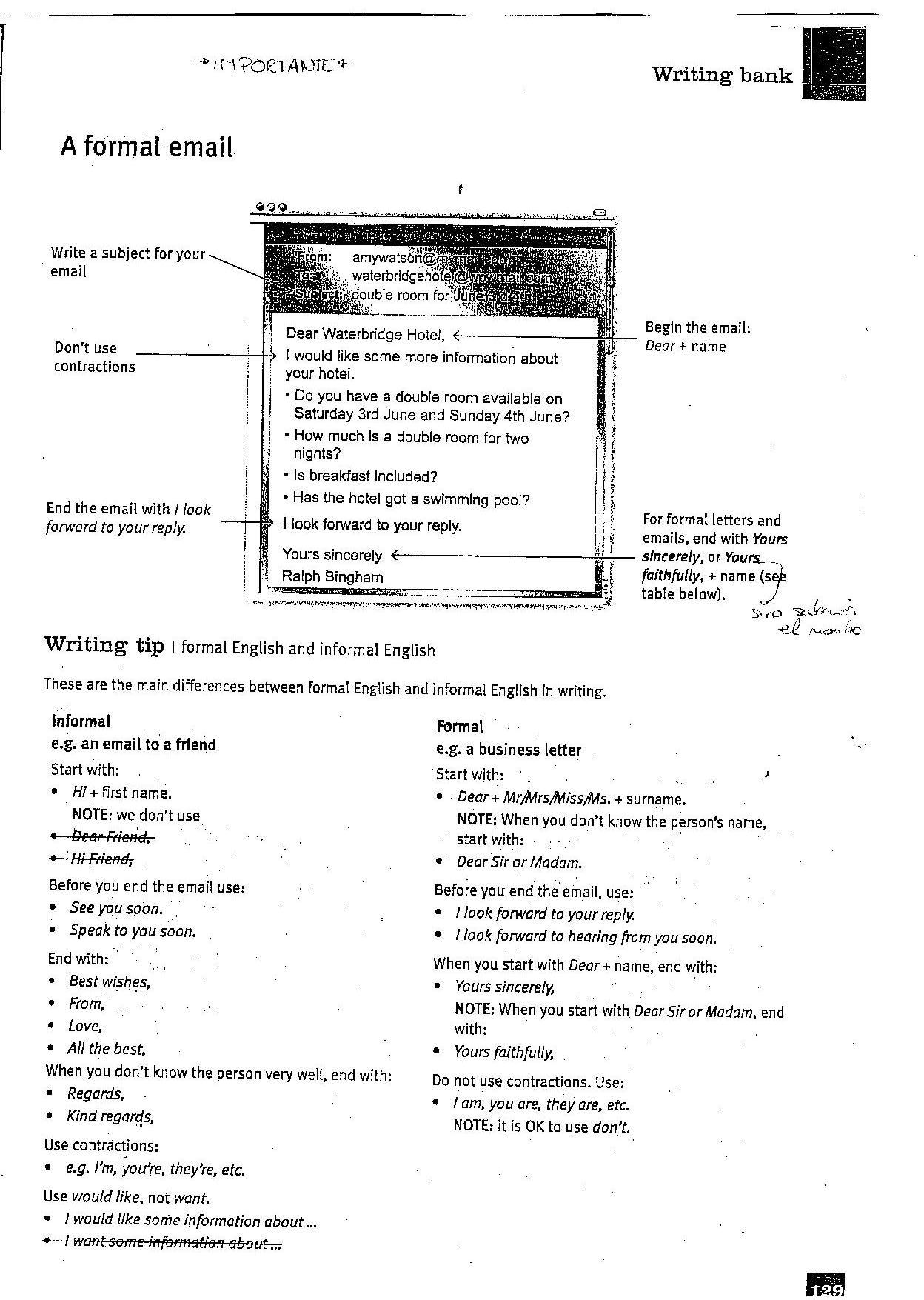 formal and informal email