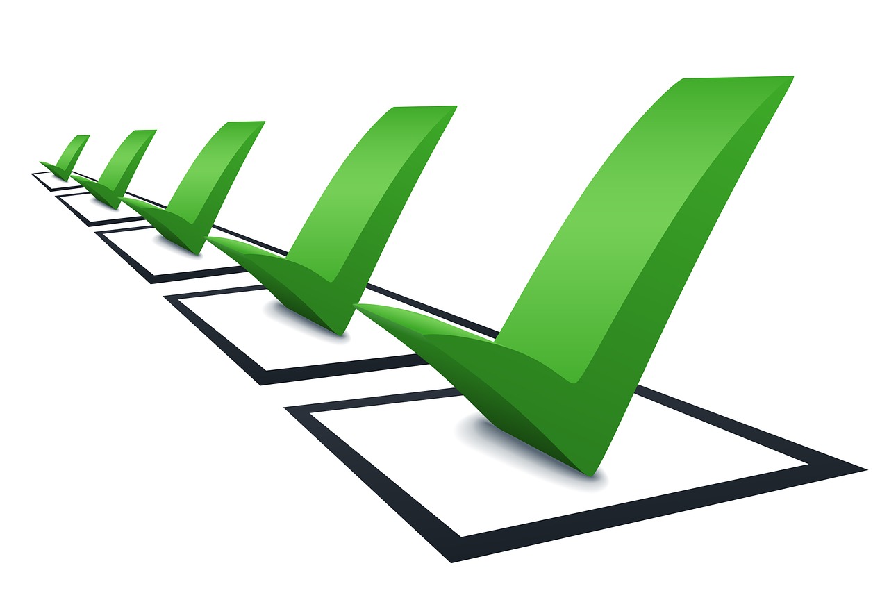 Icono fase 6: evaluación. Imagen simbólica del "punteo" en una lista de control.