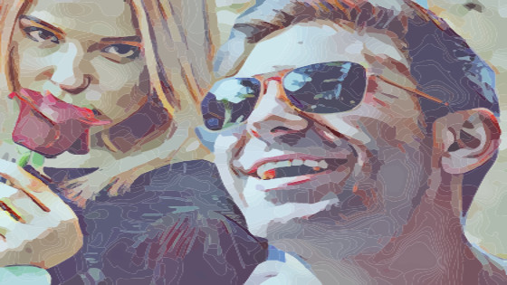 Ilustración de pareja feliz